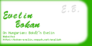 evelin bokan business card